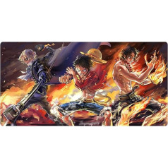 I3C Anime Mouse Pad, One Piece Luffy Roronoa Zoro Nami Mouse Pad Laptop PC gumijas apakšdaļa neslīdošas šūtas spēļu galda paplašināšanas birojs