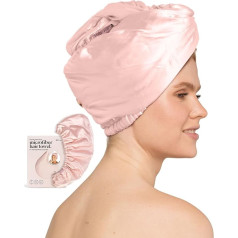 Kitsch Satin Wrapped Microfiber Hair Towel Quick Dry Curly Women Wet Hair Microfiber Towel for Hair Hair Dryer Towel Hair Towels for Women Turban for Wet Hair