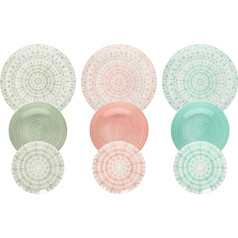 Tognana Gipsy Soft pusdienu komplekts 6 personām, 18 gabali, porcelāns, daudzkrāsains