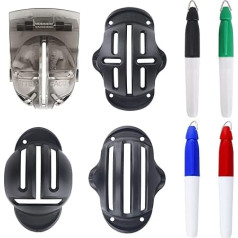 Uniclife 2/4pcs Golf Ball Liner Template Golf Alignment Set with Marker Pens Max Rails Template Ball Marking Tools Accessories