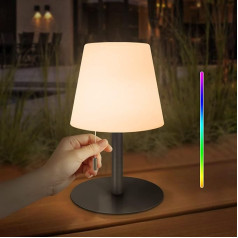 FUYO LED akumulatora āra galda lampa ar 8 krāsām un 8 krāsām Dimmable Wireless Table Lamp Pārnēsājama nakts gaismas lampa, kas maina krāsu āra dārza guļamistabai, kempingam, Lieldienu dekorēšanai