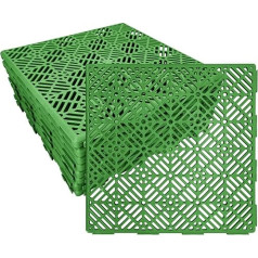 16 Pcs Plastic Garden Tiles for Flooring Outdoor Patio 30x30cm Removable Home Swimming Pool Patio