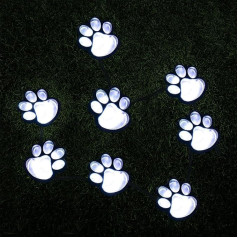 5.1M Solar Paw Print Cat Dog Animal String Lights Sasildiet savu mājdzīvnieku un padariet dārzu spilgtāku un skaistāku, dāvana mājdzīvnieku mīļotājiem.