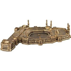 ihvan online islāma mājas rotājumi, islāma galda rotājumi, statujas dāvanas, Masjid Al Haram Meka, Ramadāna Eid dāvanas musulmaņiem, izmērs: 30 x 18 x 7 cm, krāsa: sudraba