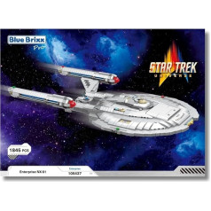 BlueBrixx Pro 105437 Star Trek Enterprise NX-01 1845 Būvkonstrukciju bloki