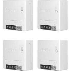 Vieds gaismas slēdzis, SONOFF Mini R2 4 gabali, 2-virzienu WiFi inteliģents, universāls DIY modulis automatizācijas risinājumiem inteliģentās mājas tehnoloģijās, 2.4G WiFi, App Control, Alexa atbalsts