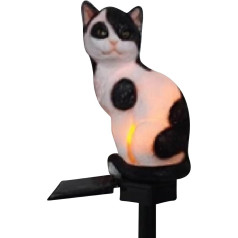 joka international GmbH Solar Stake Light Sitting Kitten Cat Black / White