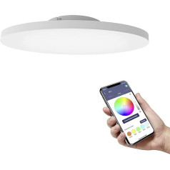 EGLO connect.z Smart Home LED panelis Turcona-Z, griestu lampas diametrs 60 cm, ZigBee, lietotnes un balss vadība, Alexa lietotne un balss vadība, regulējama gaismas krāsa (silti balta/auksti balta), RGB, regulējama gaisma