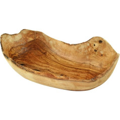 Naturally Med - Olive Wood Rustic augļu trauks (laivas formas) 12,5 collas