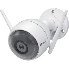 EZVIZ C3WN 1080p FHD ārējā novērošanas kamera (WiFi 2,4 GHz kamera, nakts redzamība, dubultas ārējās WLAN antenas, augstas skaņas padeves skaļruņi, IP66, mākoņpakalpojums, saderīga ar Alexa)