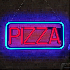 LED neona Pizza Sign, Ultra Bright Silikona neona ar tukšu bāzi alus bārs kafijas veikals priekšā Pizza Light Sign (4820 Pizza)