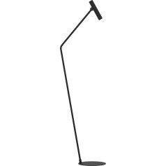 EGLO Almudaina LED stāvlampa ar regulējamu starmešu gaismu, metāla stāvlampa melnā krāsā, minimālistiska dzīvojamās istabas lampa, dzīvojamās istabas lampa, silti balta, 157 cm