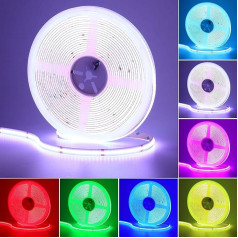 GOMING 24 V 10 m COB RGB LED lente 576 LEDs/M LED lente pašlīmējoša augsta spilgtuma 14 W/M nav ūdensizturīga IP20 LED lentes gaisma iekštelpu mājas DIY dekorēšanai (nav iekļauts barošanas avots un RGB)