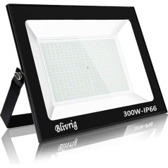 Blivrig 300 W LED āra prožektors, 30 000 lm, īpaši spilgts āra prožektors, IP66 ūdensizturīgs LED prožektors, 3000 K silti balts āra prožektors, āra lampa dārziem, pagalmiem, viesnīcām