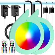 OASHISU 2 LED baseina apgaismojums zemūdens virszemes baseinam 20 W RGB karājas baseina lukturis Darbojas ar Alexa un Google Assistant Magnētiskais baseina apgaismojums tērauda rāmja un tērauda sienas baseinam IP68