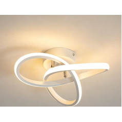 minfair Modern LED griestu gaisma, griestu gaisma ar apaļu ģeometriju, šiks lustra 3000 K priekšnamam, viesistabai, guļamistabai, 18 W, diametrs 24 cm