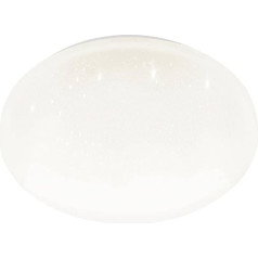 EGLO Frania-S LED griestu gaisma, virsmas gaisma vannas istabai ar kristāla efektu, vannas istabas griestu gaisma no metāla un plastmasas, balta, silti balta, IP44, diametrs 31 cm