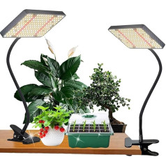 FRGROW Augu lampa LED pilna spektra, augu gaisma telpaugiem, augu gaisma LED, pilna spektra augu lampas, 208 LED, augšanas lampa augiem, Daisy Chain funkcija, 2 gab. komplektā