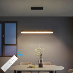 Klighten LED dimmable Pendant Light ēdamgalds 3000 K - 6000 K, piekaramā lampa ar tālvadības pulti, piekaramais gaismas lineārais dizains, piekaramais 150 cm, regulējams augstums, lustra ēdamistabai, virtuvei,