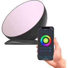 Calex LED galda lampa, WiFi gaismas dekori, ar lietotni un saderīgu Alexa, RGB un silti balta krāsā