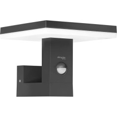 Oktaplex Gio āra lampa ar kustības sensoru Antracīta LED āra lampas 1500 lūmenu IP65 3000 K silti balta āra apgaismojums 15,2 W 230 V