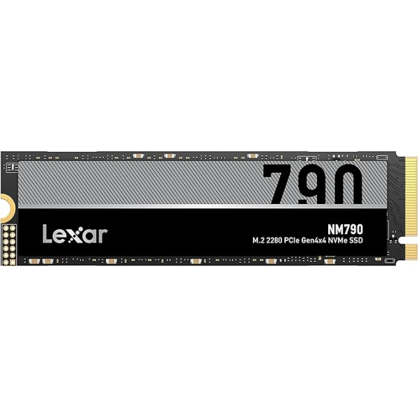 Lexar NM790 2TB iekšējais SSD, M.2 2280 PCIe Gen4x4 NVMe 1.4, līdz 7400MB/s lasīšanai, 6500MB/s rakstīšanai, cietvielu disks PS5, datoriem, klēpjdatoriem un spēlētājiem (LNM790X002T-RNNNG)