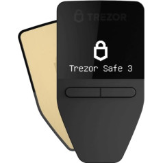 Trezor Safe 3 - šifrēšanas frāzes un drošu elementu aizsargāts kriptogrāfijas datorportfelis - viegli un droši pērciet, uzglabājiet un pārvaldiet digitālos aktīvus (Solar Gold)