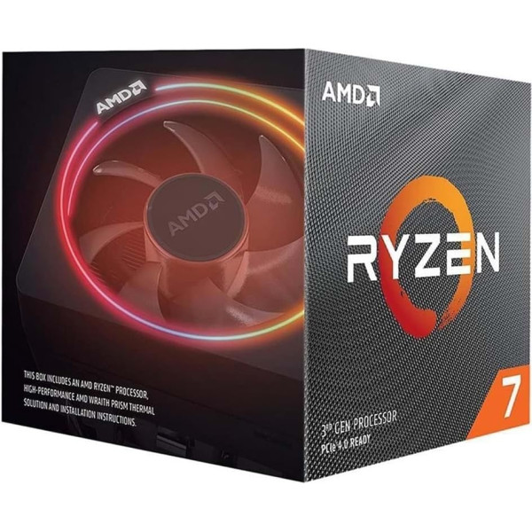 AMD Ryzen 7 3700X procesors, 4GHz AM4 36MB kešatmiņa, wraith prism