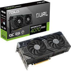 ASUS Dual GeForce RTX 4070 Super OC Edition 12GB GDDR6X Gaming Graphics Card (Nvidia GeForce RTX4070 DLSS 3, PCIe 4.0, 1x HDMI 2.1a, 3x DisplayPort 1.4a, DUAL-RTX4070S-O12G, Black)