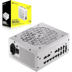 Corsair RM1000x Shift Fully Modular ATX Power Supply - Modular Side Interface - ATX 3.0 & PCIe 5.0 Compatible - Zero Speed Fan Mode - 105°C Capacitors - 80 Plus Gold Efficiency - White