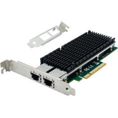 SODOLA 10GBase-T PCIe Netzwerkkarte,10Gbit Dual RJ45-Port und X540-Controller, PCIe Ethernet-LAN-Adapter für Windows/Linux/ESX-Server, vergleichbar mit Intel X540-T2