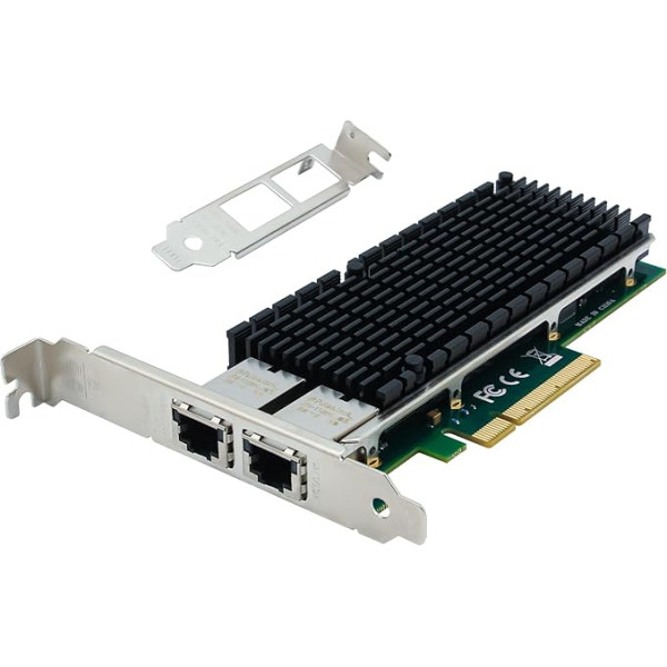 SODOLA 10GBase-T PCIe Netzwerkkarte,10Gbit Dual RJ45-Port und X540-Controller, PCIe Ethernet-LAN-Adapter für Windows/Linux/ESX-Server, vergleichbar mit Intel X540-T2