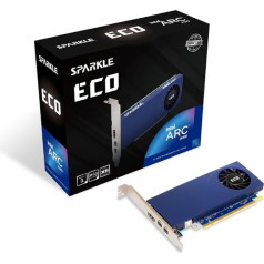 Sparkle Intel Arc A310 ECO, 4 ГБ GDDR6, 50 Вт TBP, низкопрофильный, один вентилятор, один слот, HDMI x1, Mini DisplayPort x2, SA310L-4G