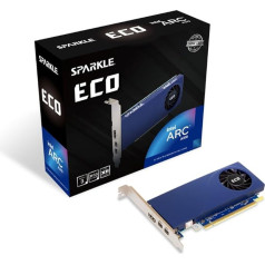 Sparkle Intel Arc A310 ECO, 4 GB GDDR6, 50 W TBP, zema profila, viens ventilators, viena ligzda, HDMI x1, Mini DisplayPort x2, SA310L-4G