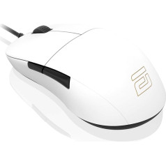 ENDGAME GEAR XM1r Wired Gaming Mouse - Optiskā PixArt PAW3370-50: 19,000 DPI - 5 pogas - Kailh GM 8.0 - Slēdži - 80 miljoni klikšķu - USB Ergonomiska, viegla, viegla pele 70 g - Balta