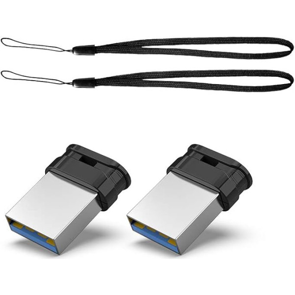 USB zibatmiņas karte Mini 64 GB, Vansuny USB zibatmiņas karte Small Mini 64 GB 3.0, Memory Stick 64 GB ārējā zibatmiņas karte (melna)