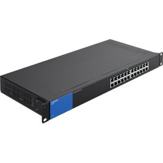 Linksys LGS124-EU 24-Port Unmanaged Gigabit-Netzwerk-Switch - Ethernet-Switch/Hub mit Metallgehäuse, Splitter - Platzierung an der Wand oder auf dem Schreibtisch im Büro oder zu Hause, Plug-and-Play