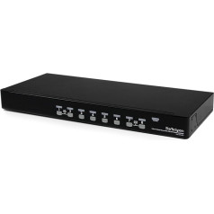 Startech.com 8 pieslēgvietu 1U statīva USB KVM slēdzis ar OSD