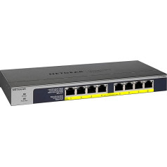 Netgear GS108PP-100EUS 8-port Gigabit Ethernet PoE + nepārvaldāms Plug-and-Play komutators