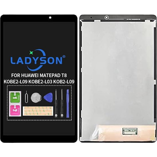 LADYSON Für Huawei MatePad T8 8.0 Bildschirm Ersatz Kobe2-L09 Kobe2-L03 KOB2-L09 LCD displejs Touch Panel Digitizer Vollglas Montagesets mit Werkzeug