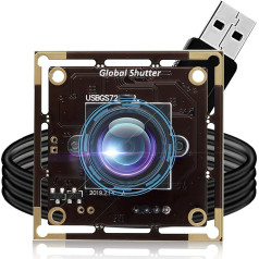 Svpro 60fps globālā slēdža USB kameras modulis, 720P UVC tīmekļa kameras plate ar AR0144 sensoru, ātrgaitas industriālā kamera dziļai uztverei, biometrijai, AR/VR/MR, robotikai un rūpnieciskai kontrolei