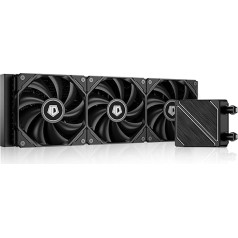 ID-COOLING DASHFLOW 360 Basic Black šķidruma dzesētājs augstas klases CPU, AIO dzesētājs, 360 mm radiators, 3 x 120 mm TF ventilators, Intel 1700/1200/115X, AMD AM5/AM4