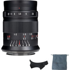 7artisans 60mm F2.8 Mark II makro objektīvs manuālai fokusēšanai APS-C bezspoguļa kameras objektīvs Sony E-Mount kamerām, piemēram, A7II A7RII A7S A6500 A6300 A5000 NEX-3N NEX-F3K NEX-5N