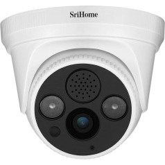 Sricam Italia Italia SriHome SH030 WiFi IP kamera Bezvadu infrasarkanais 3,0 megapikseļu HD IR griezums ONVIF P2P atbalsts SD Audio Pack of 1