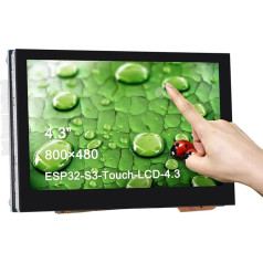 4.3 Inch Touch Display Based on ESP32-S3 Microcontroller Development Board with 2.4GHz WiFi and BLE 5 Support, 800 × 480 Resolution, 5-Point Touch, Onboard CAN, RS485, I2C Interface