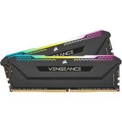 Corsair VENGEANCE RGB PRO SL 32GB (2x16GB) DDR4 3600 (PC4-28800) C18 1.35V, optimizēts AMD Ryzen - melns