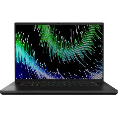 Razer Blade 16-16 collu spēļu klēpjdators (NVIDIA Geforce RTX 4070, Intel i9-13950HX, Dual UHD+FHD Mini-LED 120Hz/240Hz displejs, 32GB DDR5 RAM, 1TB SSD, alumīnija korpuss) QWERTZ vācu izkārtojums, melns