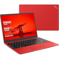 WOZIFAN Laptop 14 Zoll Notebook Win 11 Computer 6+256GB 1080P 2.4G + 5G Unterstützt SSD Karte erweiterte TF-Karte, Wireless Bluetooth Maus Wifi, Italienische Tastatur