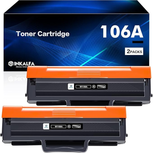 2 106A W1106A tonera kasetnes, kas ir saderīgas ar HP 106A W1106A lāzera MFP 137fwg lāzera MFP 135wg 107w 135w 137fnw 135a 107a 107r 135r printeriem (melnas)