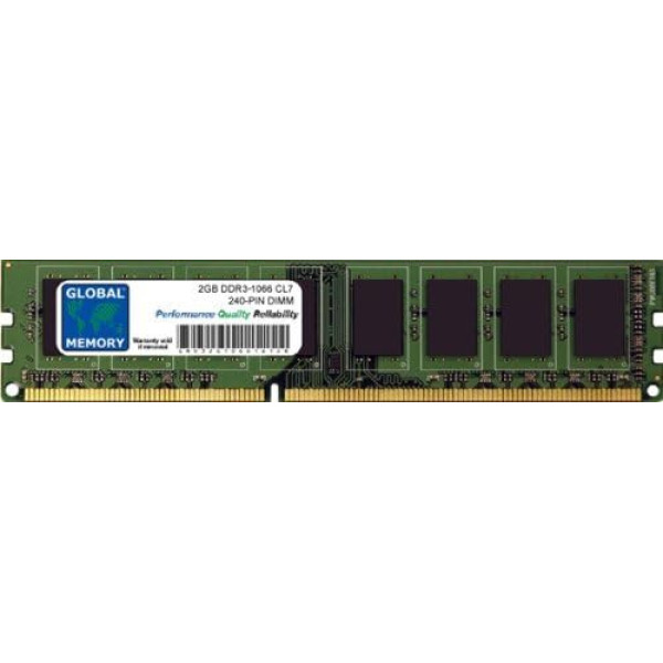 GLOBAL MEMORY 2GB DDR3 1066MHz PC3-8500 240-Pin DIMM atmiņas RAM datoriem / pamatplatēm